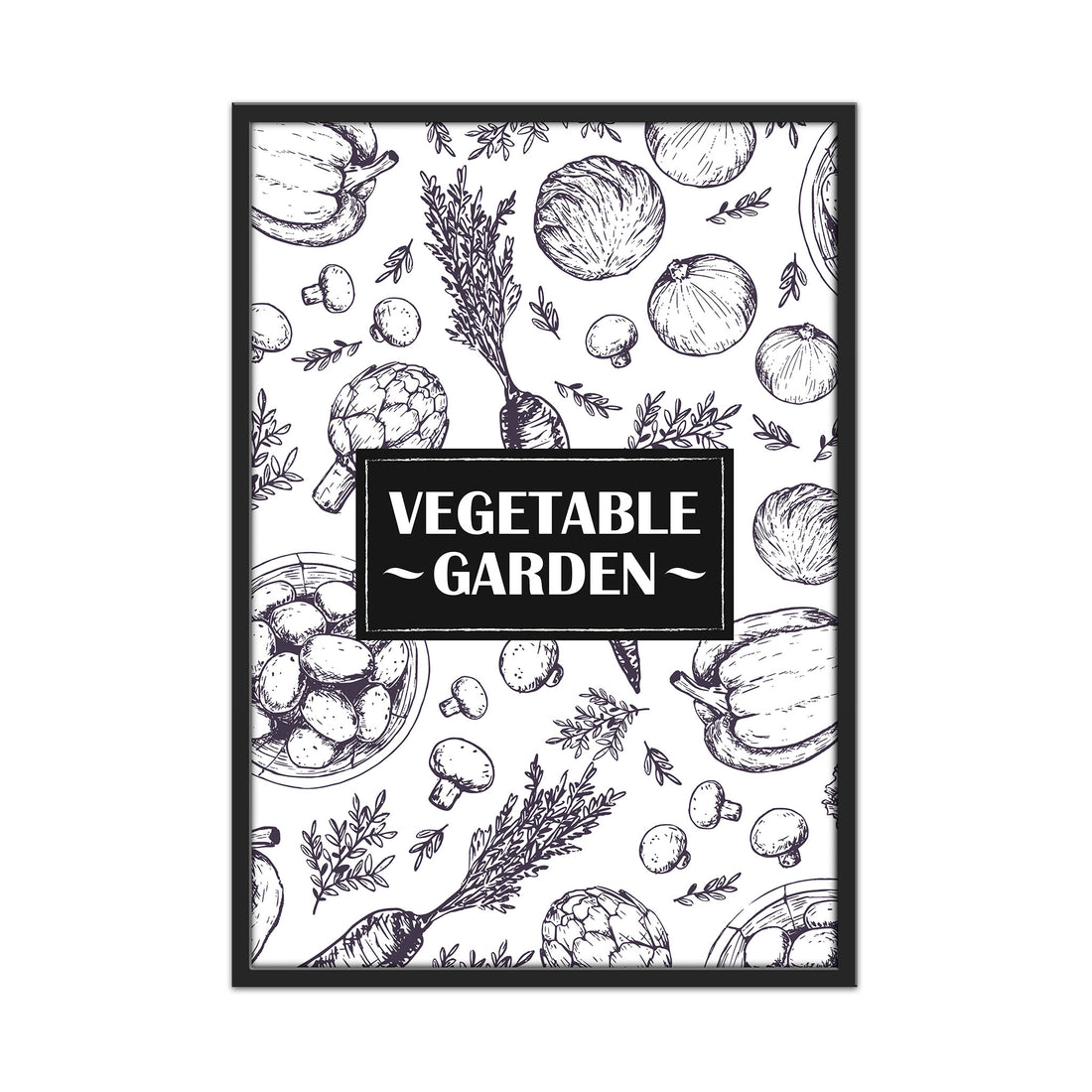 Vegetable Garden Doodle Poster