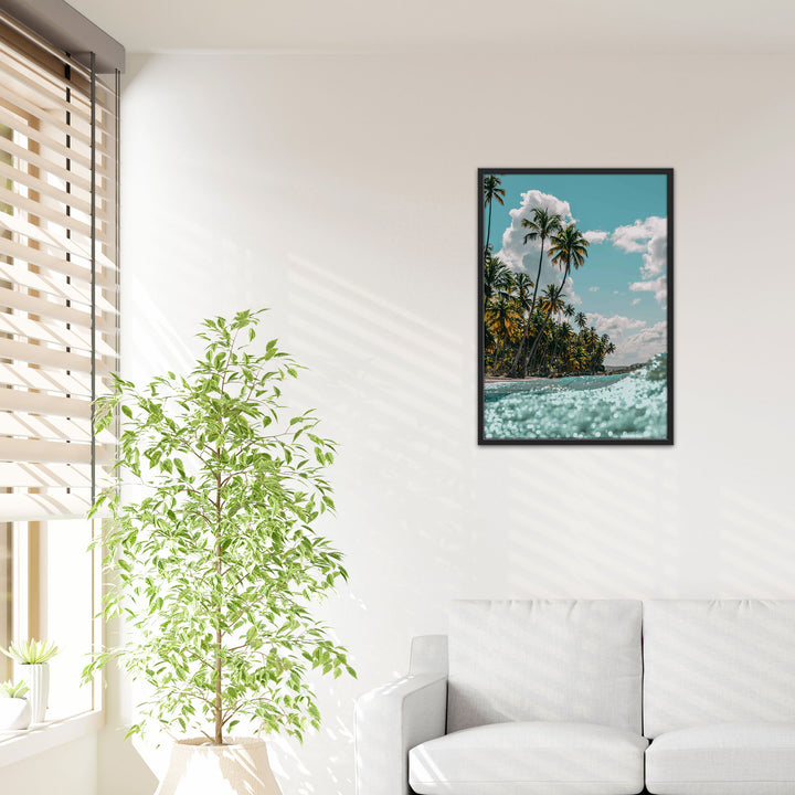 Palm-Fringed Shores and Waves