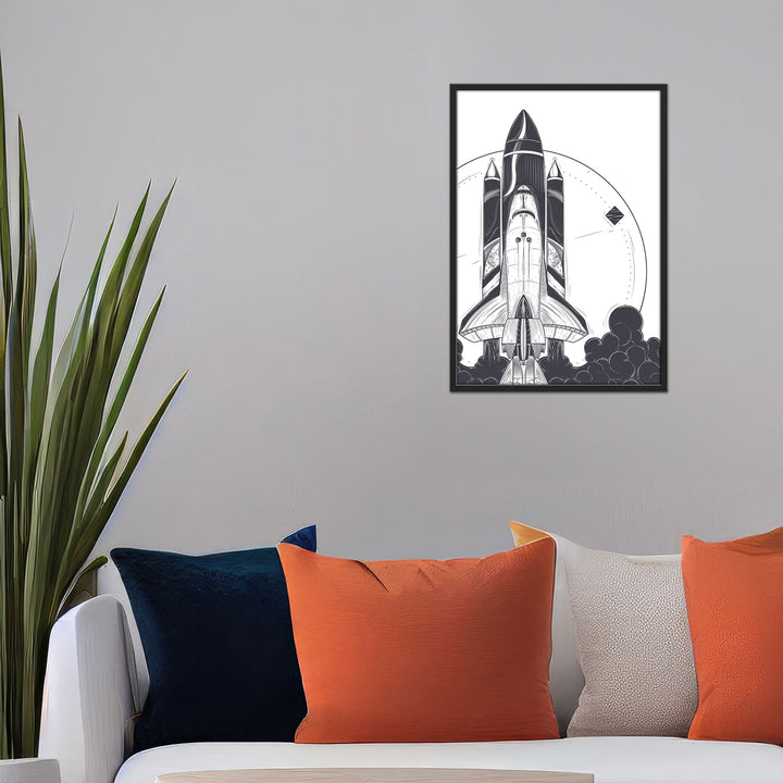Take Off in Pencil Grayscale