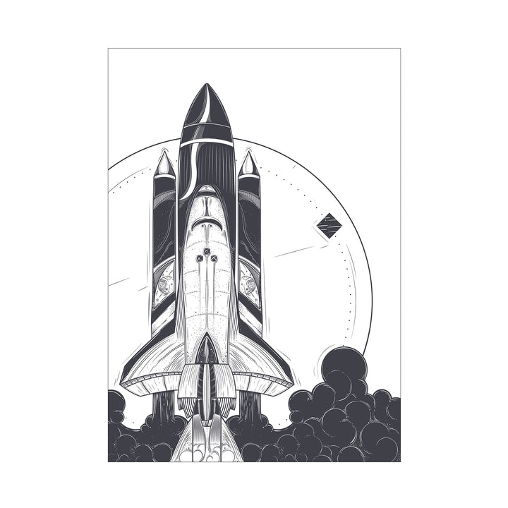 Take Off in Pencil Grayscale
